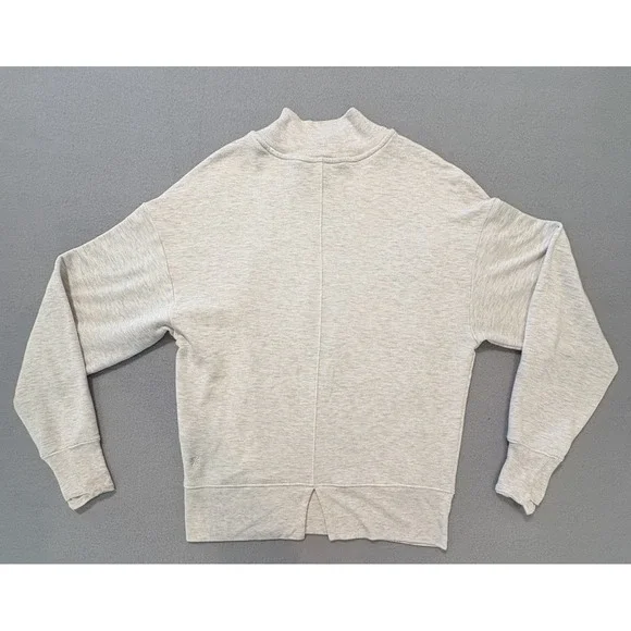 Athleta Women's Sweatshirt XS Gray Tencel Blend Mock Neck‎ Long Sleeve Pullover - Picture 5 of 16